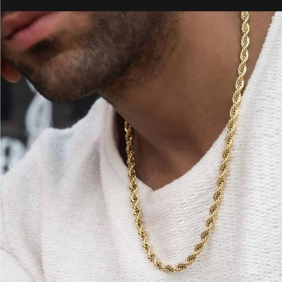 GLD 18k Authentic Yellow Gold 20” Rope Chain, 6mm - Picture 3 of 11
